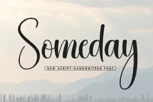 Someday Calligraphy font