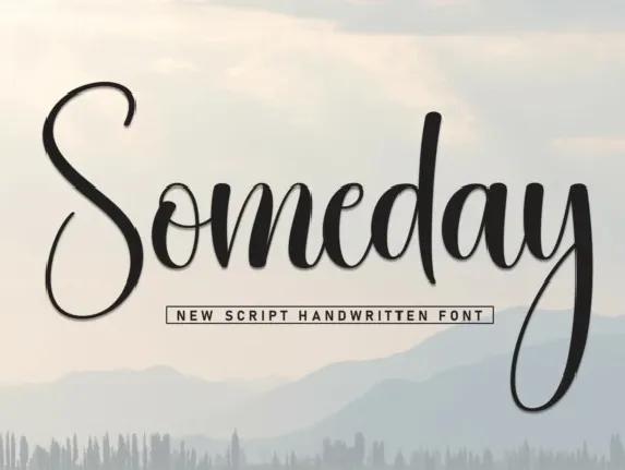 Someday Calligraphy font