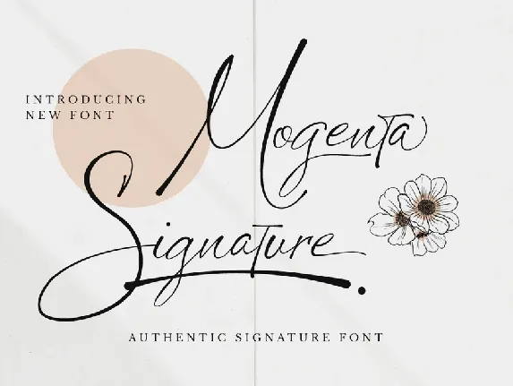 Mogenta Signature font