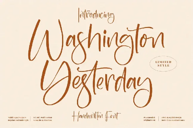 Washington Yesterday font