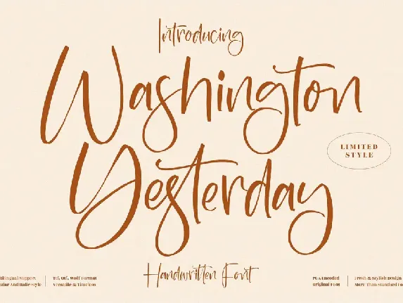 Washington Yesterday font