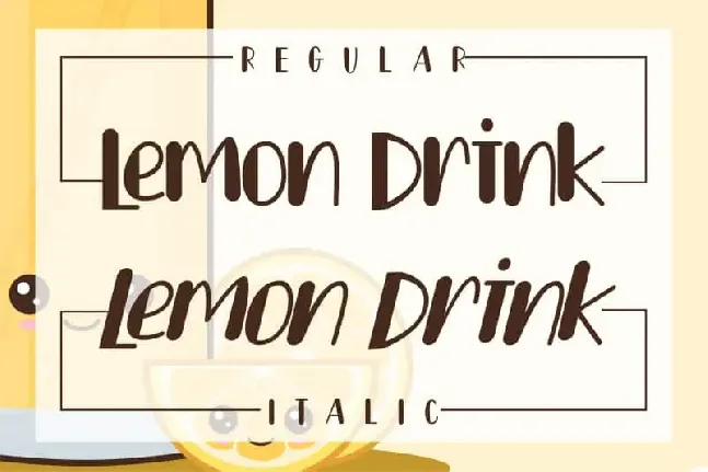 Lemon Drink Display font