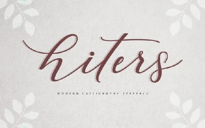 Hiters Calligraphy font