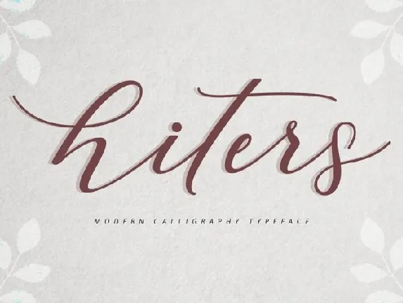 Hiters Calligraphy font