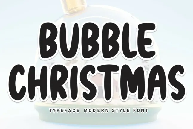 Bubble Christmas Display font