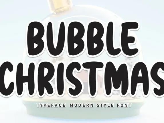 Bubble Christmas Display font