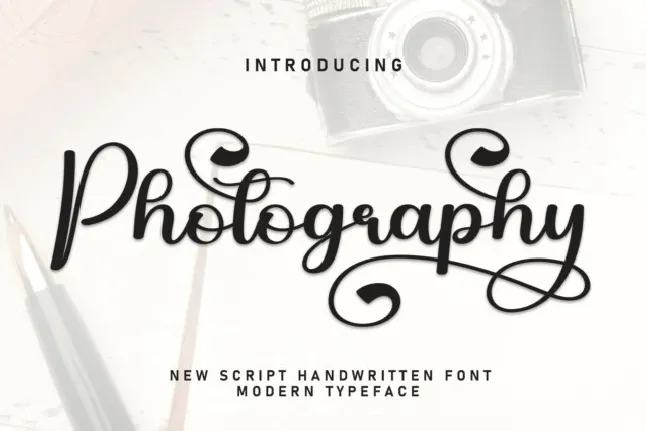 Photography Calligraphy font