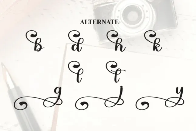 Photography Calligraphy font