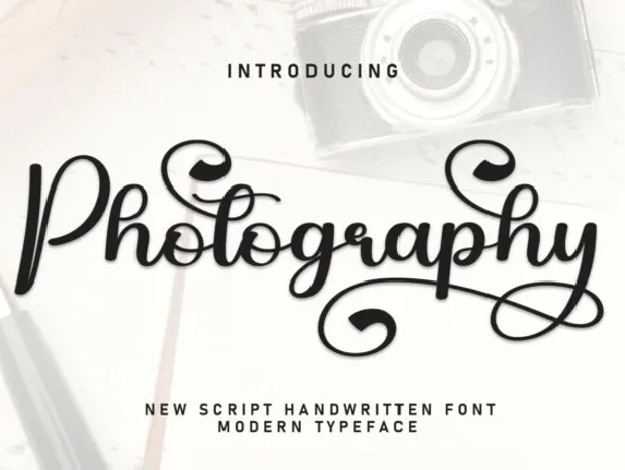 Photography Calligraphy font