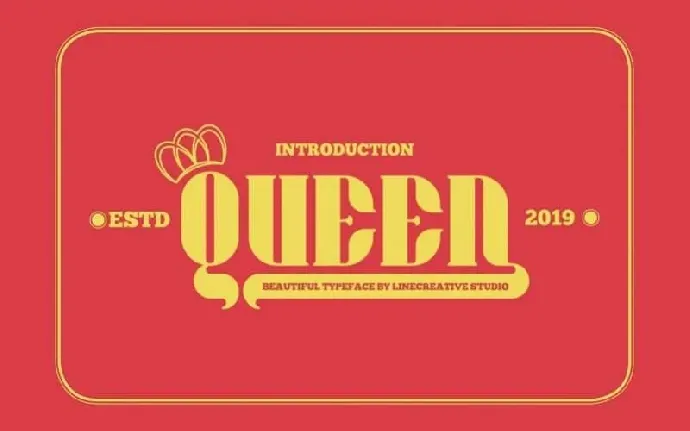 Queen Display Free font