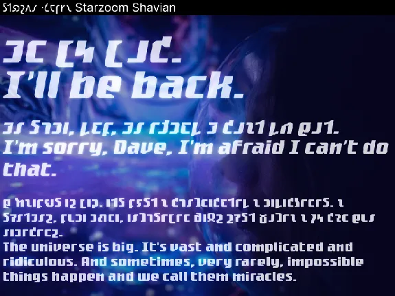 Starzoom Shavian font