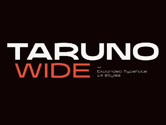 Taruno Wide Family font