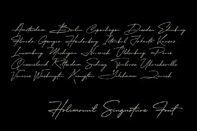 Holimount Handwritten font