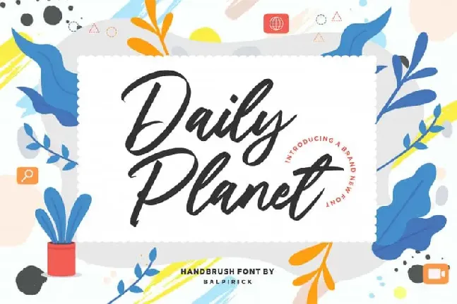 Daily Planet Handbrush font