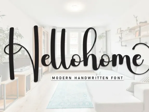 Hellohome Calligraphy font