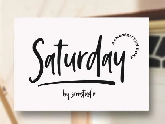 Saturday Vibes Script font