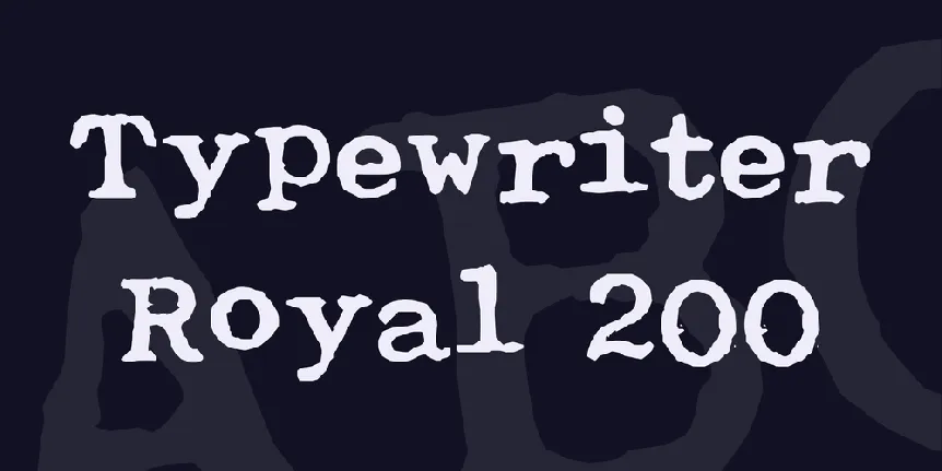 Typewriter Royal 200 font