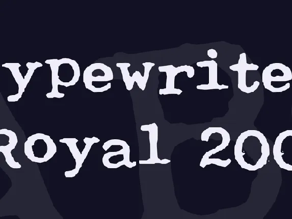 Typewriter Royal 200 font