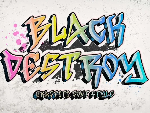 Black Destroy Personal font