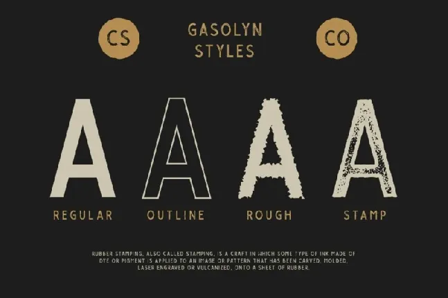 Gasolyn Display font