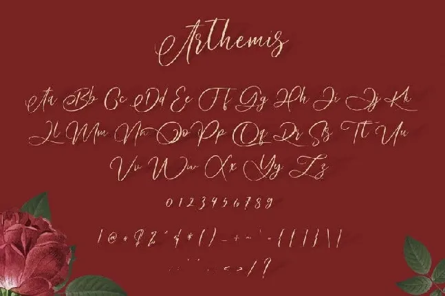 Arthemis Script font