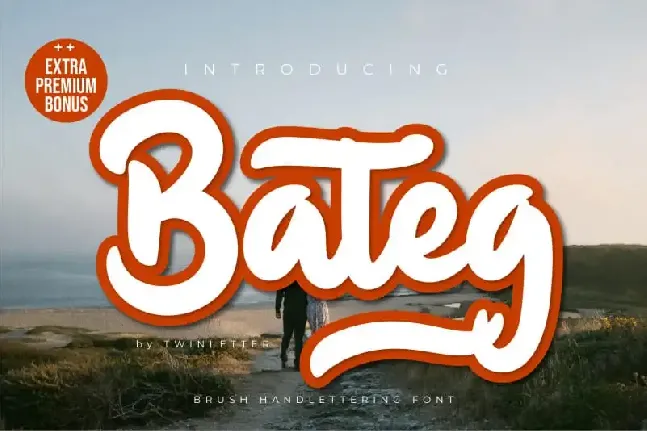 Bateg Script font