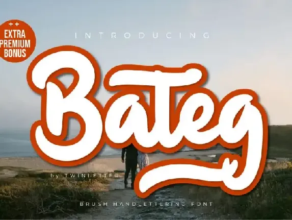 Bateg Script font