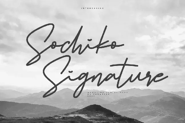 Sochiko Signature font