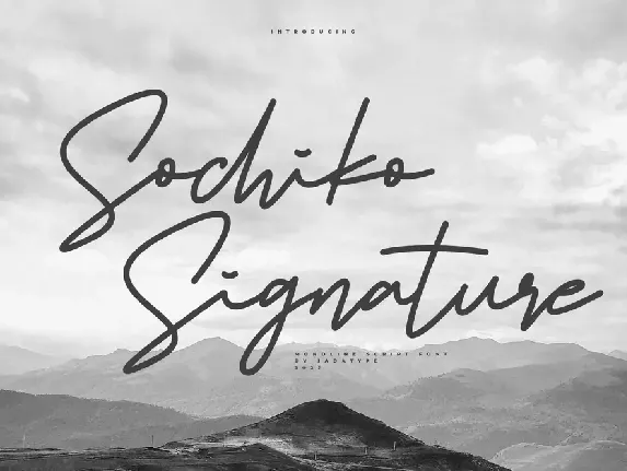 Sochiko Signature font