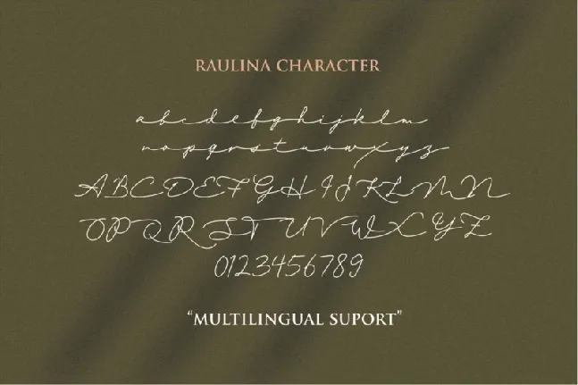 Raulina Signature font