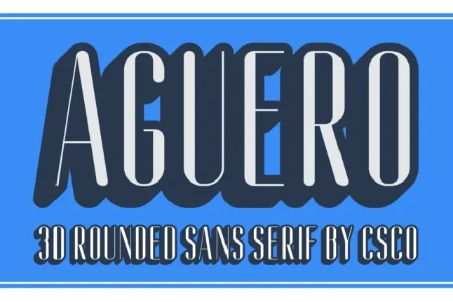 Aguero Sans Rounded 3D font