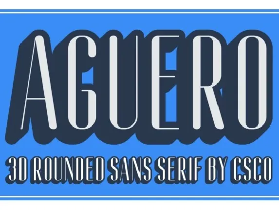 Aguero Sans Rounded 3D font