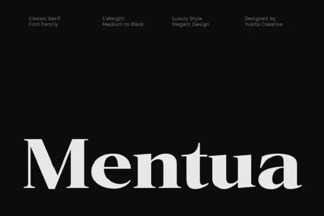 Mentua Family font