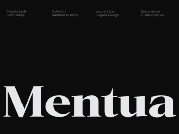 Mentua Family font