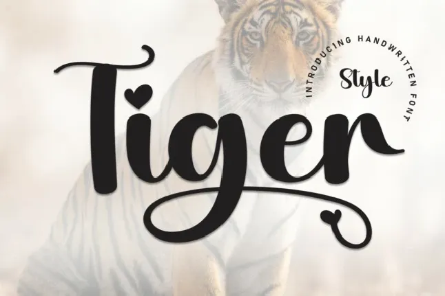 Tiger Script font