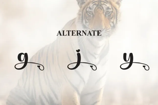 Tiger Script font