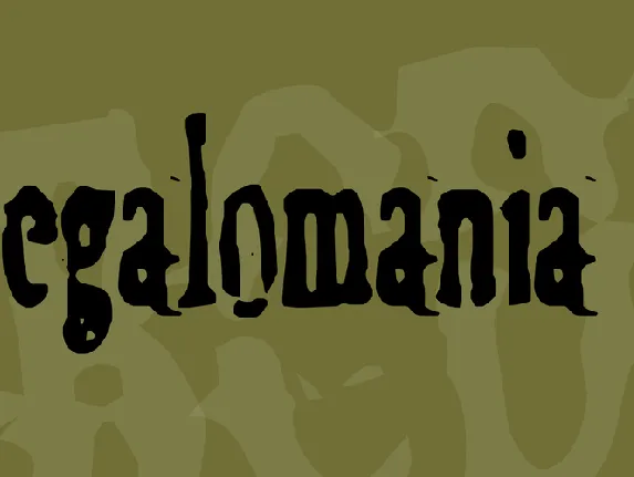 Megalomania X font