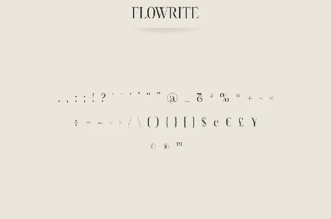 Flowrite font