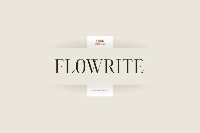 Flowrite font