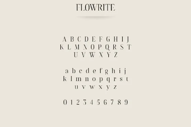 Flowrite font