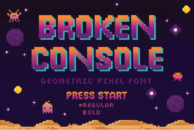 Broken Console font