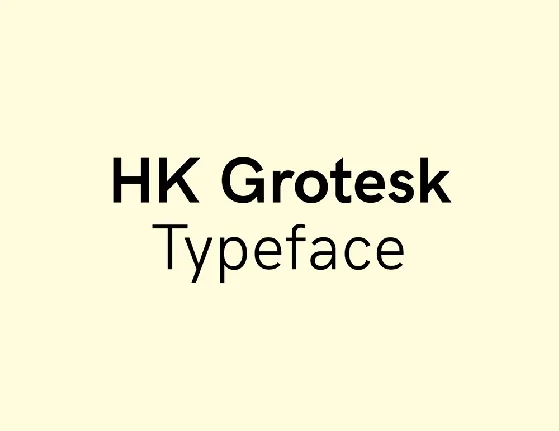 HK Grotesk font