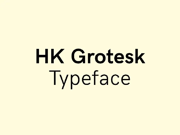 HK Grotesk font