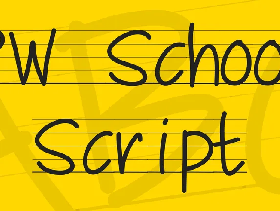 PW School Script font