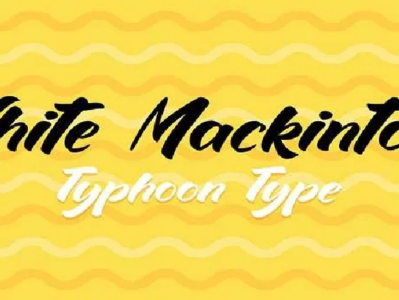 White Mackintosh font