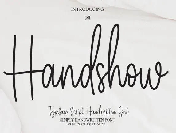 Handshow font