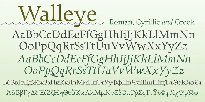 Walleye font