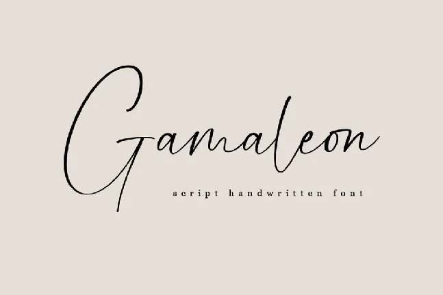 Gamaleon font