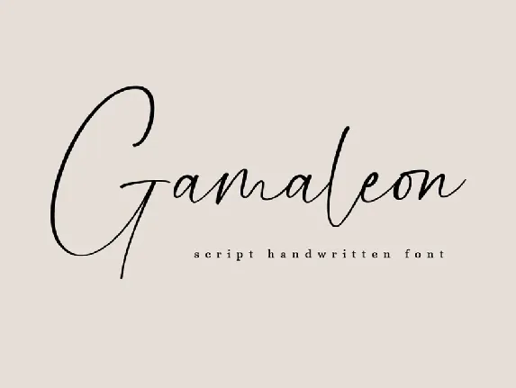 Gamaleon font