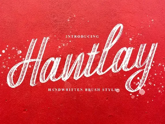 Hantlay Brush font